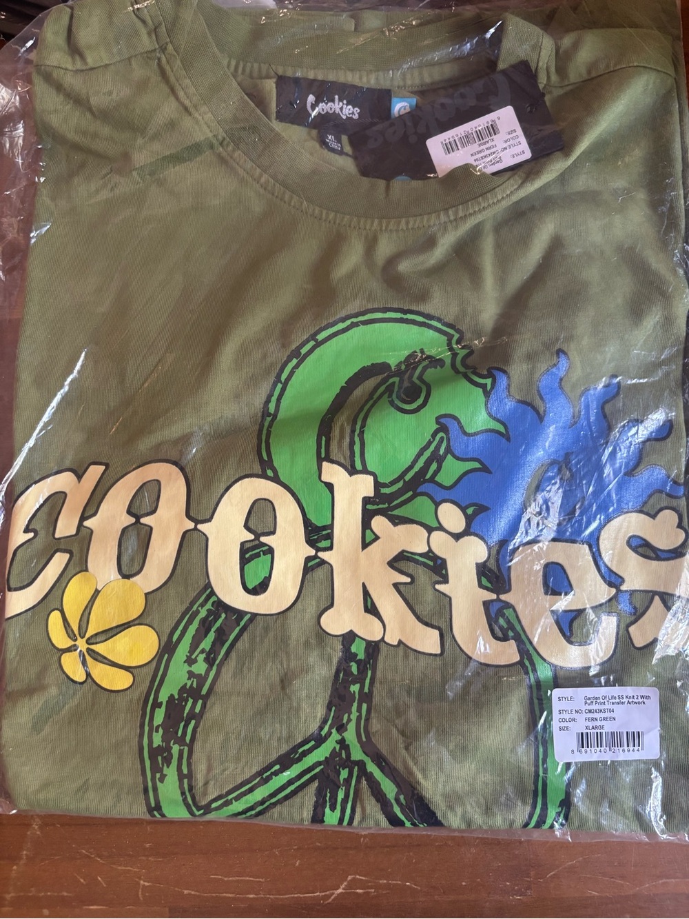Cookies Olive Green Graphic Men’s T-Shirt